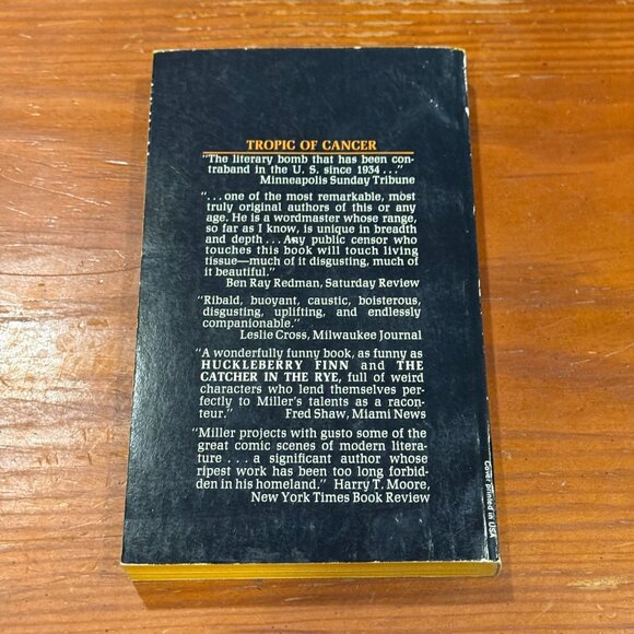 Henry Miller "Tropic Of Cancer" Paperback Book - Picture 2 of 3